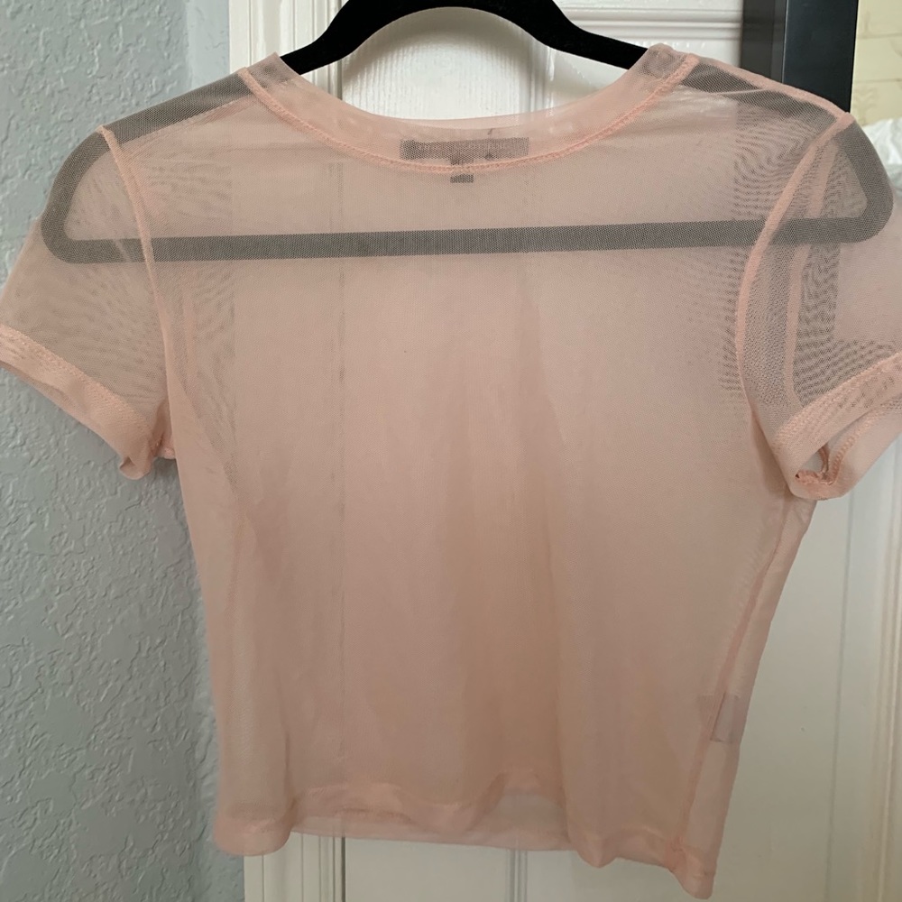 Mesh pink top